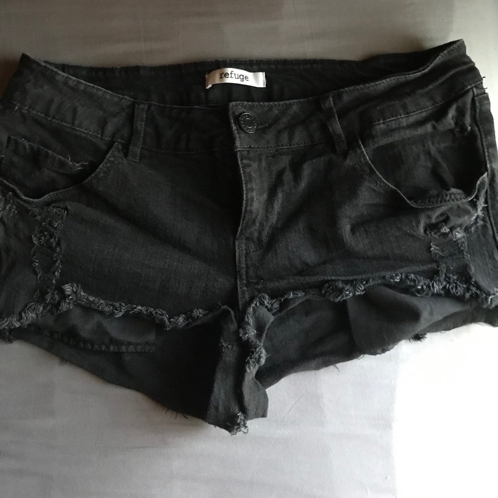 Charlotte Russe Refuge Black Booty Shorts
